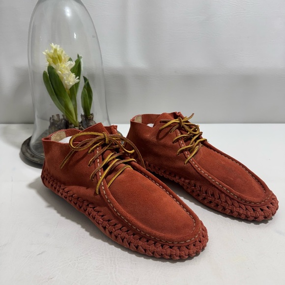 Latigo Gamine Round Toe Leather Red Bootie - Picture 1 of 8